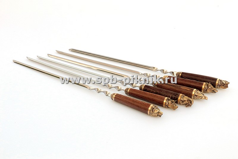 Шампур VIP «013» с деревянной ручкой